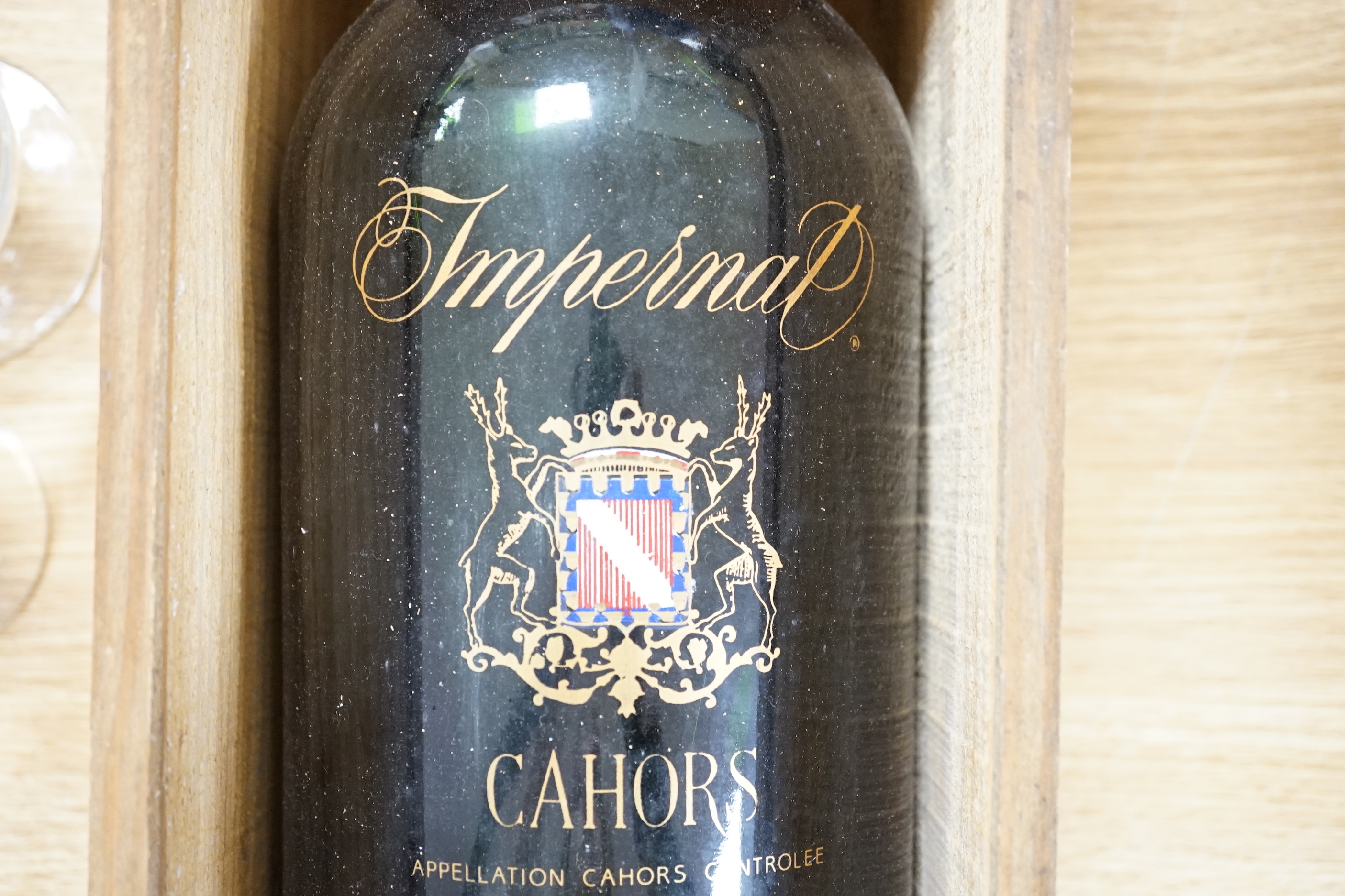 1985 Cahors, 3 litre bottle, in original wooden case